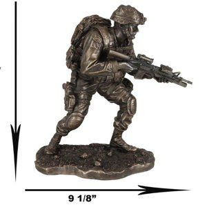 US Military Special Operations Marine Infantry Soldier with Rifle Taking Ground